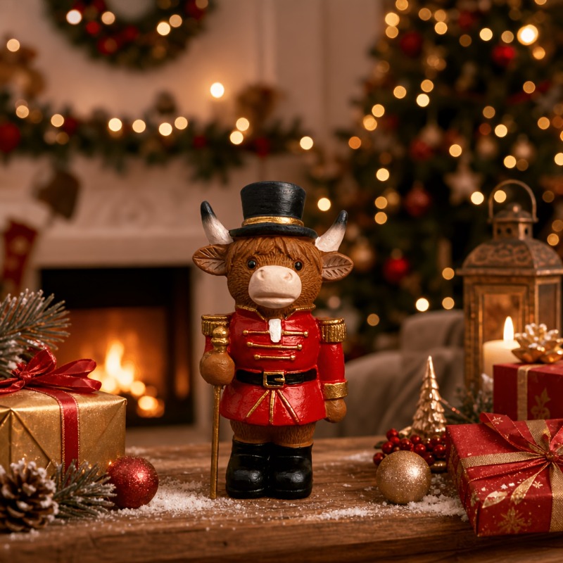 Nutcracker Figurine - Figurka z żywicy, przedstawiająca jaka z