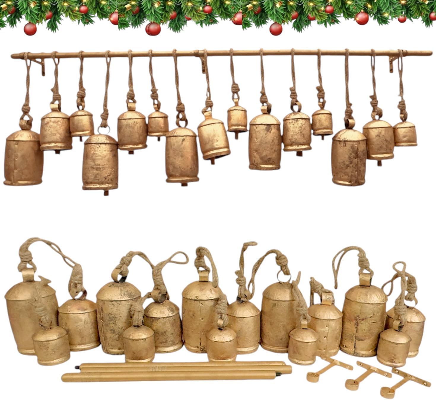 Christmas Stocking Hanging - Dzwonki świąteczne RW Rustic Giant -