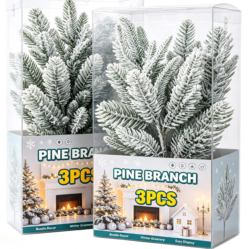 Christmas Tree Artificial - Sztuczne gałązki sosny świątecznej, śnieżne igliwie