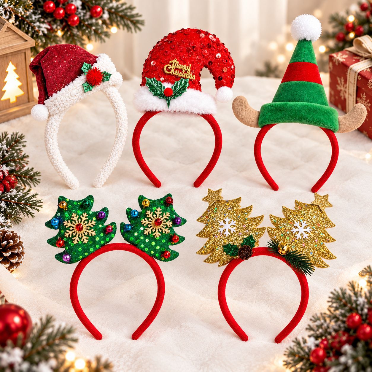 Świąteczna opaska na głowę, cz – Reindeer Antlers Headband recenzja i cena