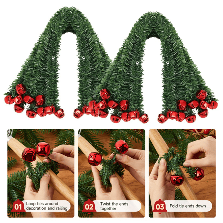 8/16 szt. Świąteczna zielona g – Tinsel Garland Decoration recenzja i cena