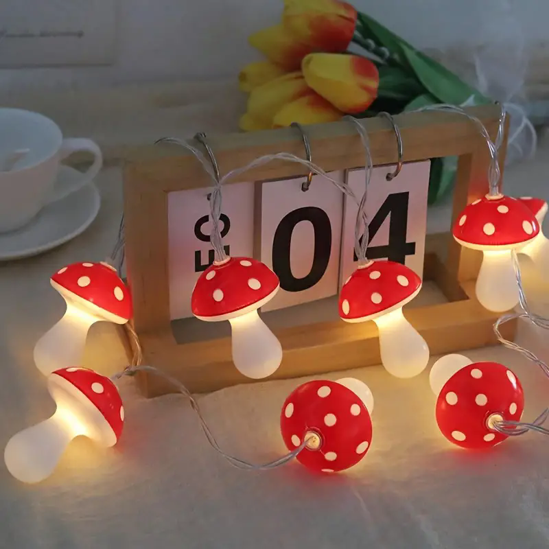 Urocze czerwone grzybkowe lamp – Led Fairy String Lights recenzja i cena