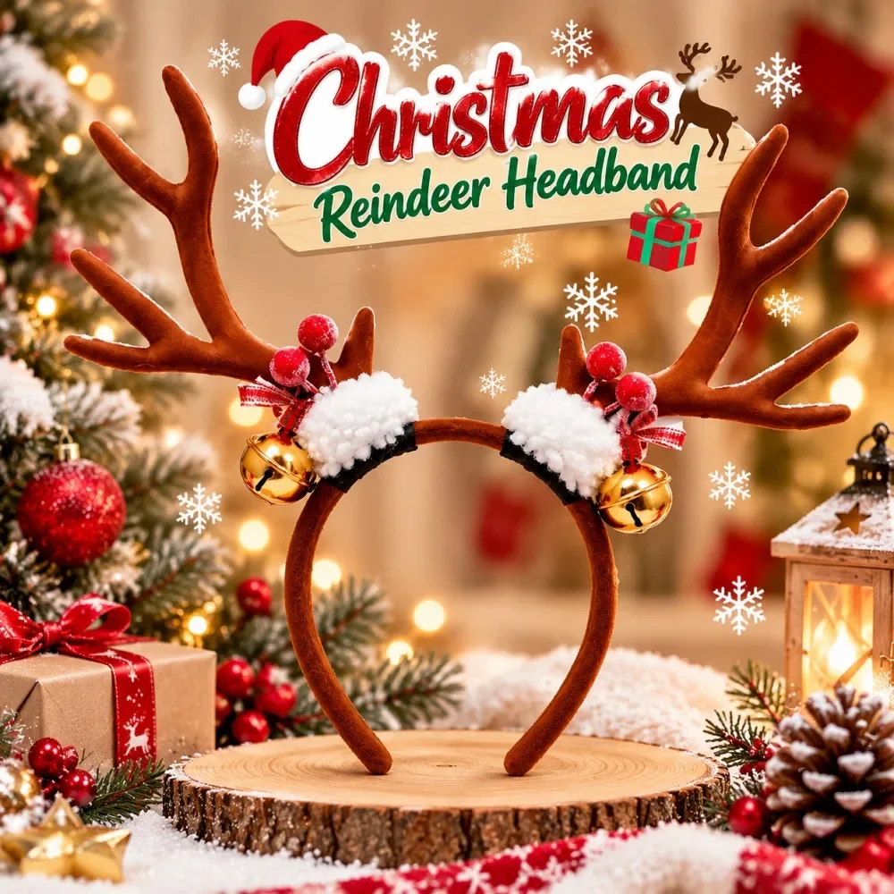 Świąteczna opaska do włosów z  – Reindeer Antlers Headband recenzja i cena